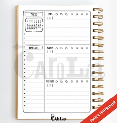 Preventa Agenda semanal 2026 - modelo bullet horizontal - imprimible (PDF) - comprar online