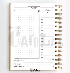 Preventa Agenda semanal 2026 - modelo vertical con horario - imprimible (PDF) - tienda online