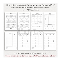 Preventa Agenda semanal 2026 - modelo vertical con horario - imprimible (PDF) - comprar online