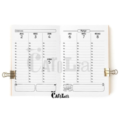 Preventa Agenda semanal 2026 - modelo vertical con horario - imprimible (PDF)