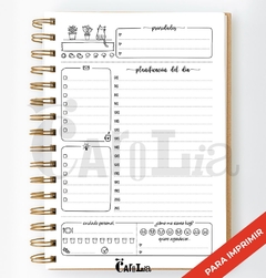 Agenda Diaria perpetua - modelo Botánica Deluxe - imprimible (PDF)