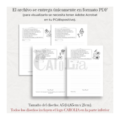 Diario de Gratitud - imprimible (PDF) - Carolia