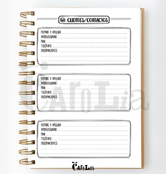 Agenda perpetua para Emprendedores - neutro - imprimible (PDF) - comprar online