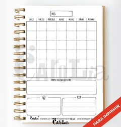 Planner mensual + gastos - modelo neutro - imprimible (PDF)
