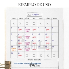 Agenda semanal perpetua - modelo Bullet Journal vertical - imprimible (PDF) en internet