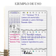 Imagen de Agenda semanal perpetua - modelo Botánica - imprimible (PDF)
