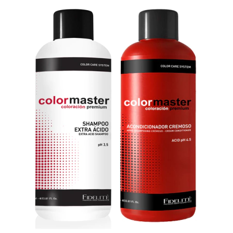 SHAMPOO + ACONDICIONADOR EXTRA ÁCIDO X 1000ml. colormaster fidelite