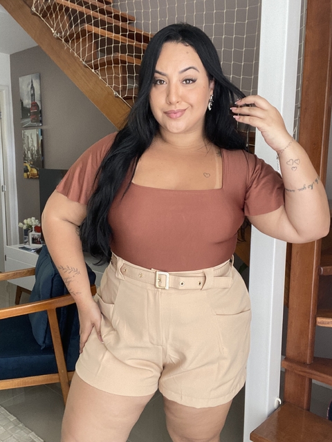 Cropped Lavinia - Caramelo - comprar online