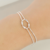 PULSEIRA DUPLA NOZINHO FOLHEADO PRATA