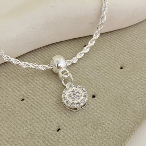 COD7893 PULSEIRA CORDÃO BAIANO+PONTO DE LUZ F/PRATA