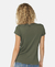 Camiseta FEMININA gola V Zoe Ecotech - Ultra macia Militar na internet