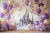 Fundo Fotográfico - Catelo balões lilás - CL3524