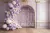 Fundo Fotográfico - Dia das Mães - Balões Roxo e Dourado Luxo - CS151