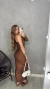 Vestido Drapeado Nula Manga - comprar online