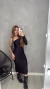 Vestido Drapeado Nula Manga na internet