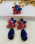 Conjunto Yara em Pedraria Azul e vermelho