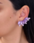 Brinco Fani Ear cuff em Pedraria Lilás - comprar online