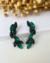 Brinco Verônica Ear cuff em Pedraria Verde Esmeralda