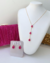 Conjunto Colar e Brinco Gravatinha em Pedraria Pink - loja online