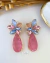 Conjunto Elisa em Pedraria Rosa e Azul serenity