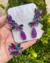 Imagem do Conjunto Stella Ear cuff em Pedraria Verde e Roxo