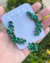 Conjunto Juliene earcuff em Pedraria Verde esmeralda - loja online