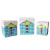 50221 SET CON 3 CAJAS CUADROS AZULES CON LISTON