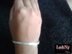 Pulseira Transada Feminina Prata 925 20 Cm 3 Fios