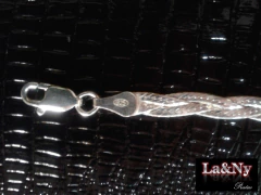 Pulseira Transada Feminina Prata 925 20 Cm 3 Fios - comprar online