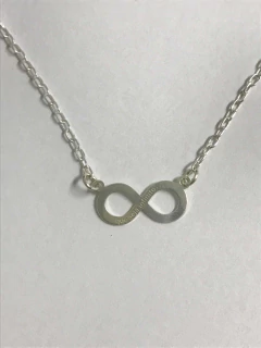 Colar 45 Cm Ping. Que Seja Infinito Prata Legítima 925