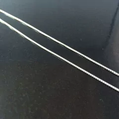 Corrente Cordão Prata Maciça 925 Veneziana Fina 60 Cm