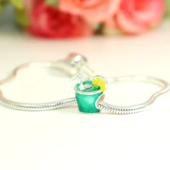 Berloque Charms Prata Legitima 925 Coquetel Caipirinha - Lojas La&Ny