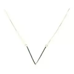 Colar Gargantilha Forma V Prata Maciça 925 45 Cm - comprar online