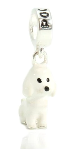 Berloque Charms Cachorro Poodle Prata Legitima 925