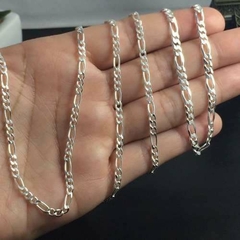 Conj. Corrente/pulseira Prata Maciça 925 Masculina 60cm 20cm - loja online