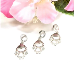3 Berloques Charms Filhas Meninas Prata Legitima 925 na internet