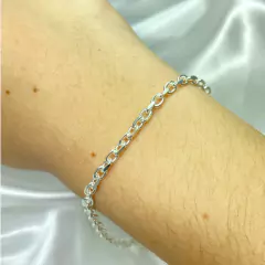Pulseira Bloco Grossa Prata Legitima 925 - comprar online
