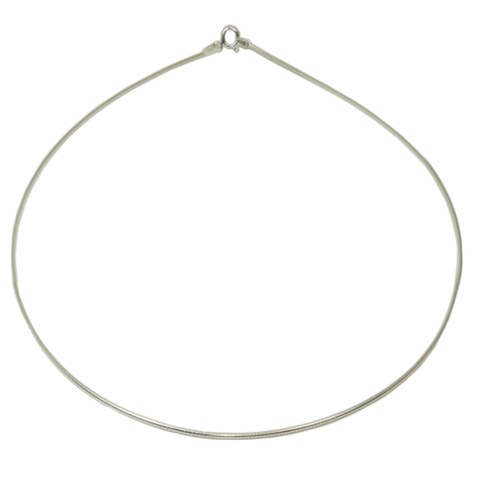 Gargantilha Aro Choker 45cm Prata Legitima 925