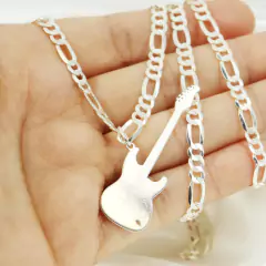 Corrente Cordão 3 e 1 Ping. Guitarra 70 cm Prata 925 na internet
