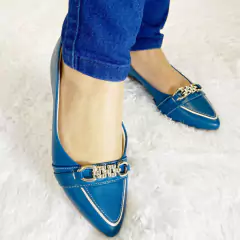 Sapatilha Feminina Rasteirinha Bico Fino Mocassim Confort