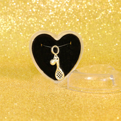 Berloque Charms Tênis bolinha / Beach Tênis Prata Legitima - Lojas La&Ny