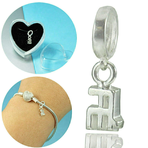 Berloque Charms Fé Escrita Delicado Prata Legitima