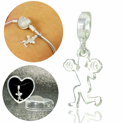 Berloque Charms Passada Afundo Academia Cross Fit Prata Lei