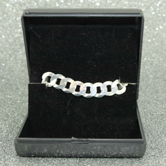 Pulseira Masculina Grossa 23 Cm Prata Legitima 925 Grumet - Lojas La&Ny