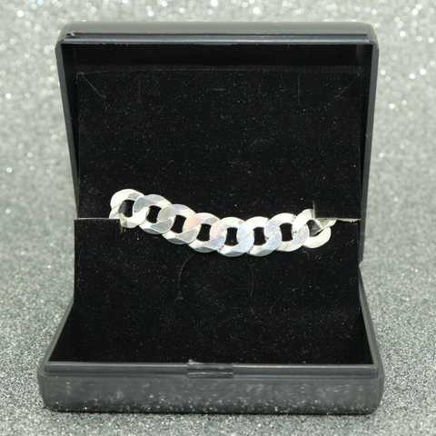 Pulseira Masculina Grossa 23 Cm Prata Legitima 925 Grumet - comprar online