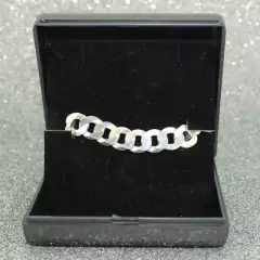 Imagem do Pulseira Masculina Grossa 23 Cm Prata Legitima 925 Grumet