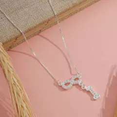 Colar Choker Pingente Love Pet Infinito Ossinho Prata Pedra na internet