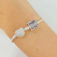 Berloque Charms Separador Felicidade Prata Para Pulseira - loja online