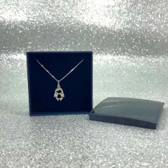 Imagem do Colar Venezina 45cm Ping. Menina Prata Legitima 925
