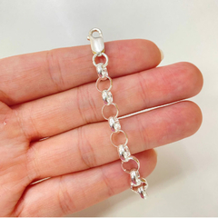 Extensor Elo Português Grossa Pulseira Corrente 6 cm Prata - comprar online